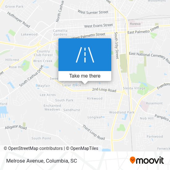 Mapa de Melrose Avenue