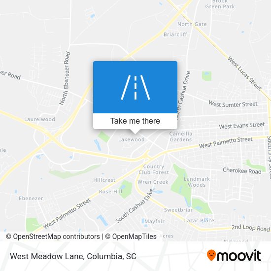 West Meadow Lane map