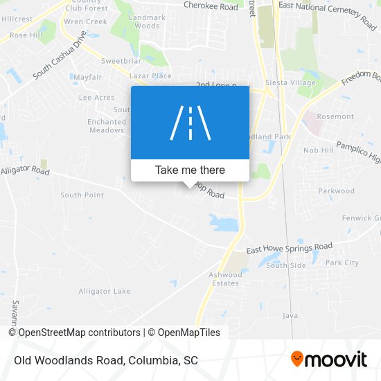 Old Woodlands Road map