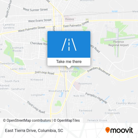 Mapa de East Tierra Drive