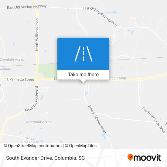 Mapa de South Evander Drive