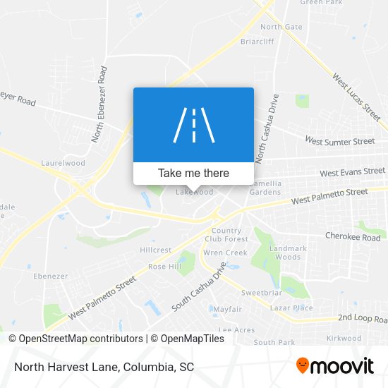 North Harvest Lane map