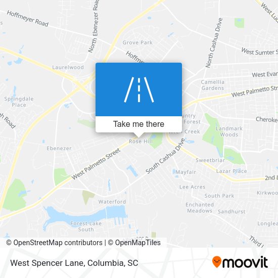 West Spencer Lane map