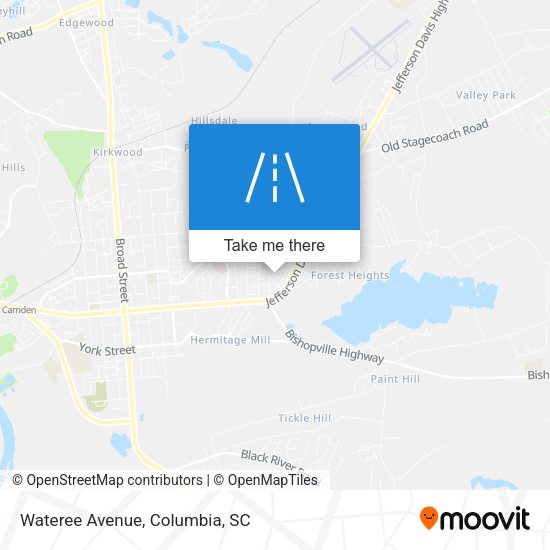 Wateree Avenue map