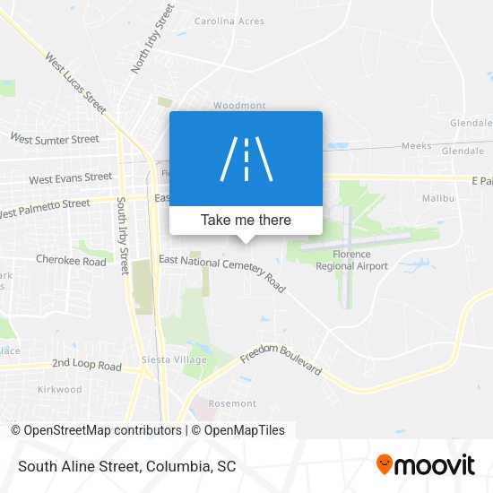 South Aline Street map