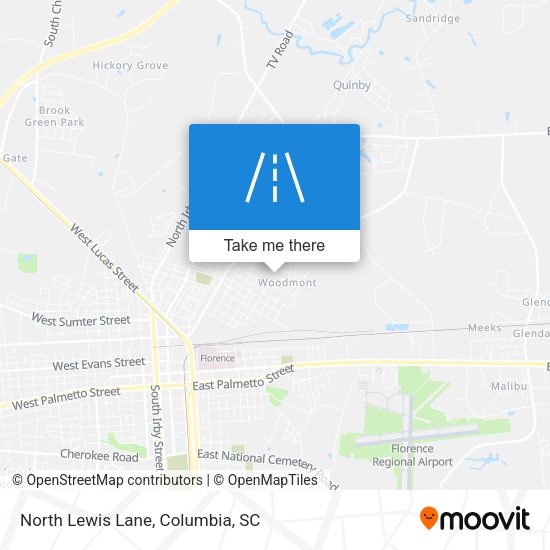 North Lewis Lane map