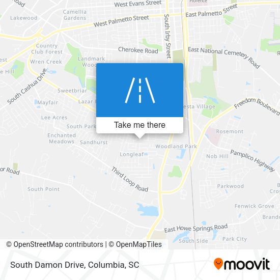 Mapa de South Damon Drive