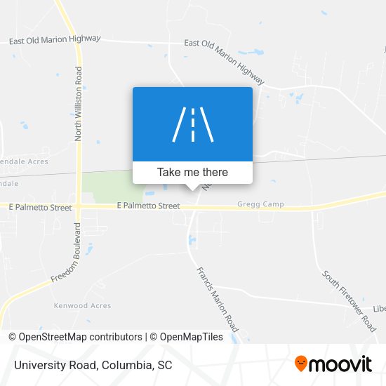 Mapa de University Road