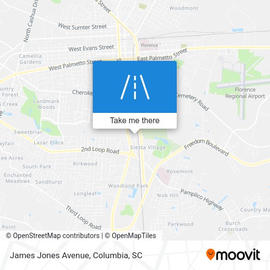 Mapa de James Jones Avenue