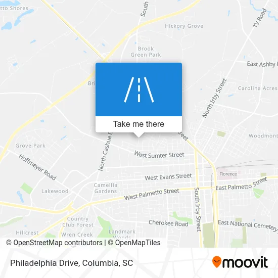 Philadelphia Drive map
