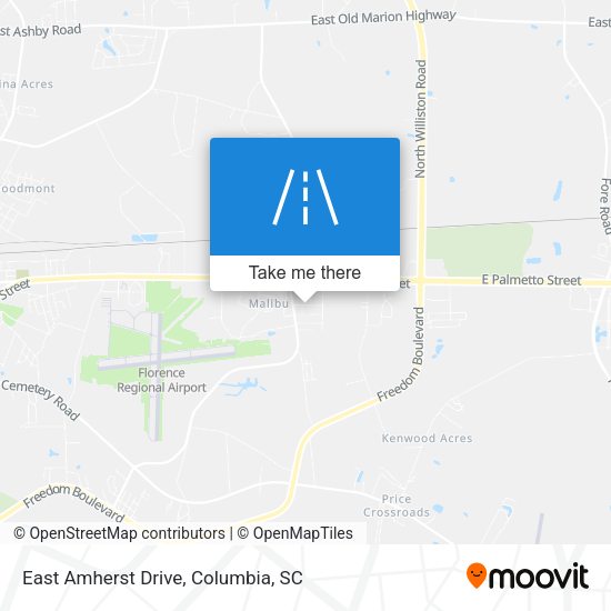 East Amherst Drive map
