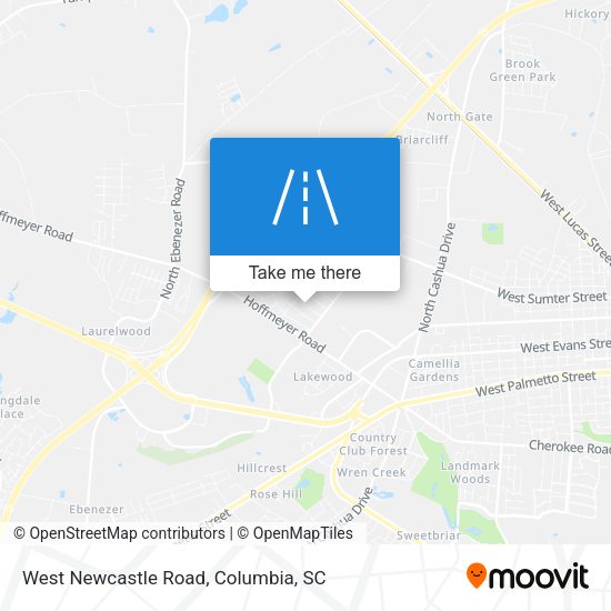 West Newcastle Road map