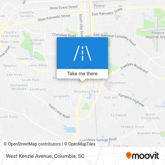 West Kenzie Avenue map