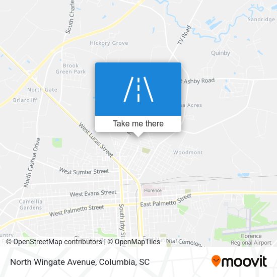 Mapa de North Wingate Avenue