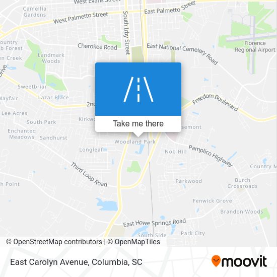 Mapa de East Carolyn Avenue