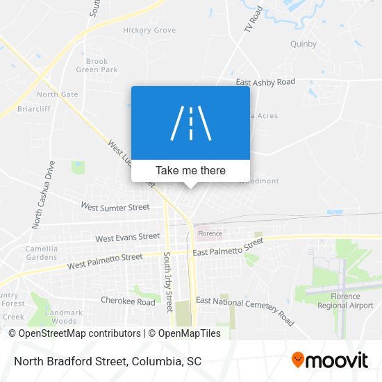 North Bradford Street map