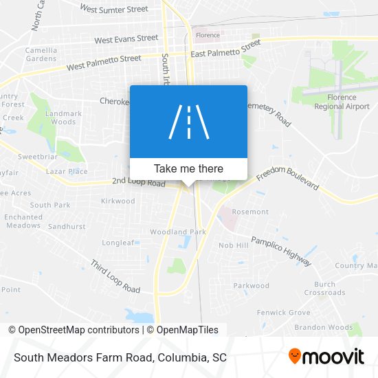 Mapa de South Meadors Farm Road