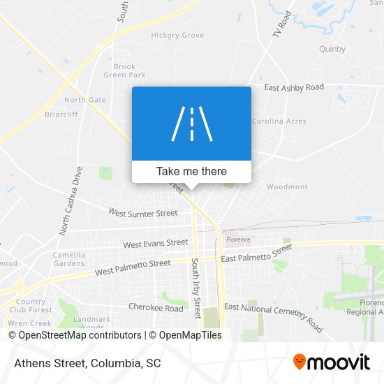 Mapa de Athens Street