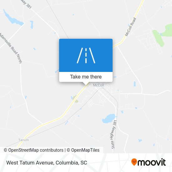 West Tatum Avenue map
