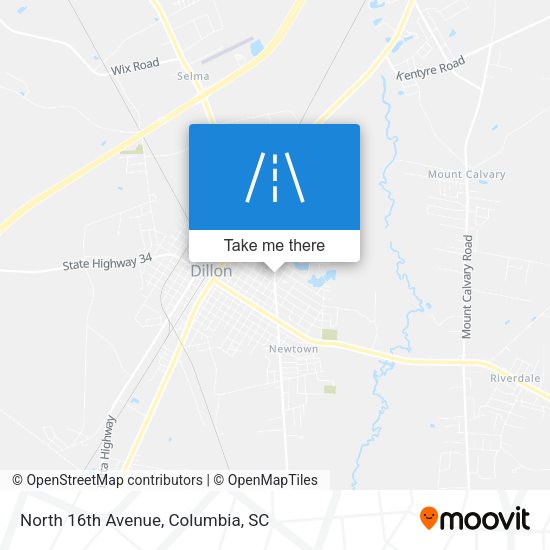 North 16th Avenue map