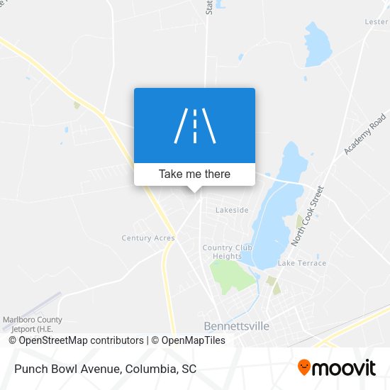 Punch Bowl Avenue map