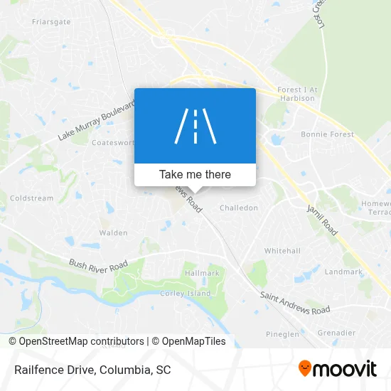 Railfence Drive map