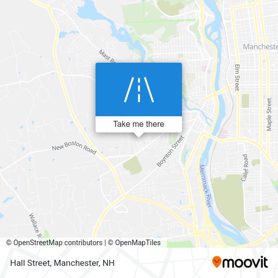 Hall Street map