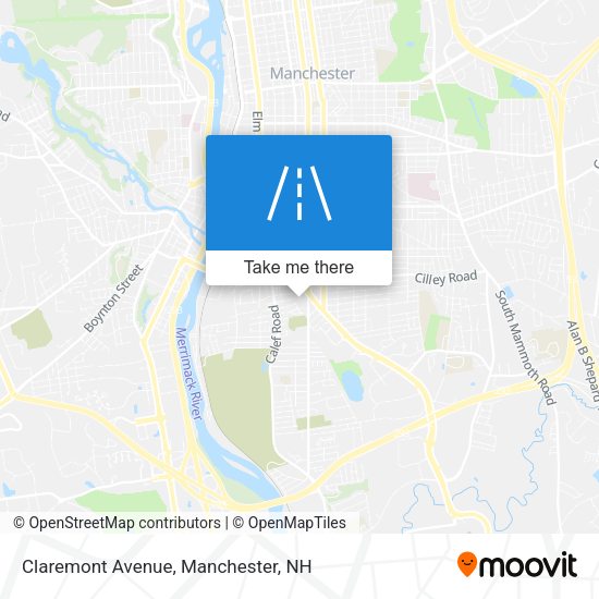 Claremont Avenue map