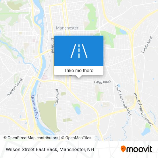 Mapa de Wilson Street East Back