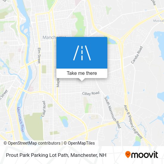 Mapa de Prout Park Parking Lot Path