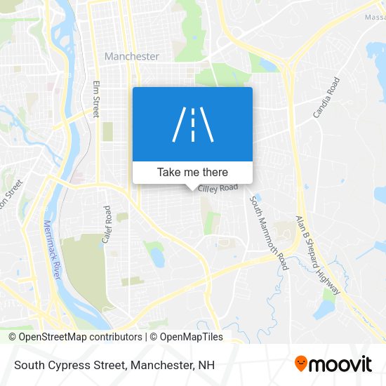 South Cypress Street map