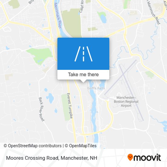 Moores Crossing Road map