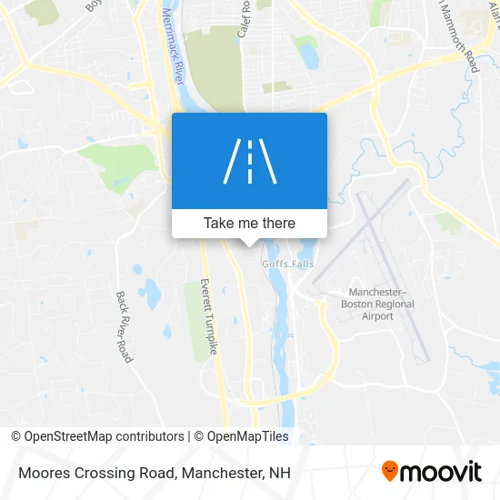 Moores Crossing Road map