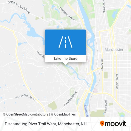 Piscataquog River Trail West map