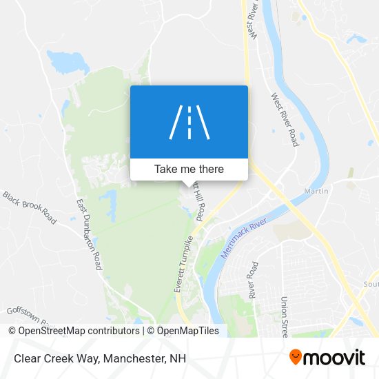 Mapa de Clear Creek Way