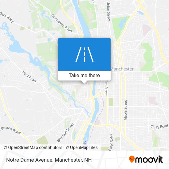 Notre Dame Avenue map