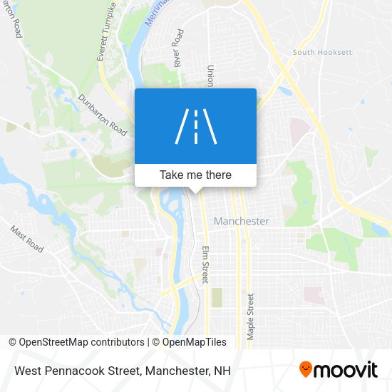 West Pennacook Street map