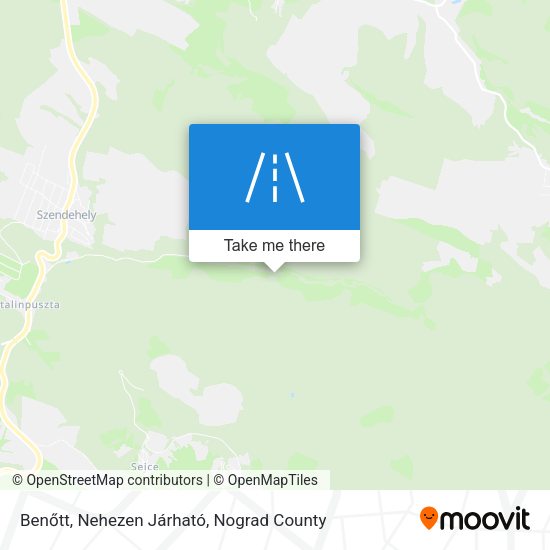 Benőtt, Nehezen Járható map