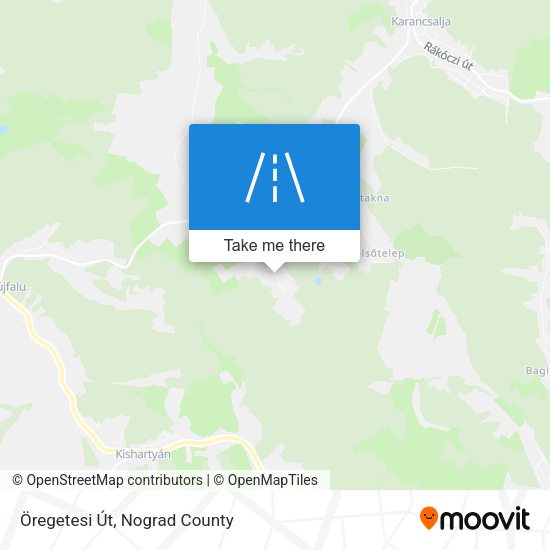 Öregetesi Út map