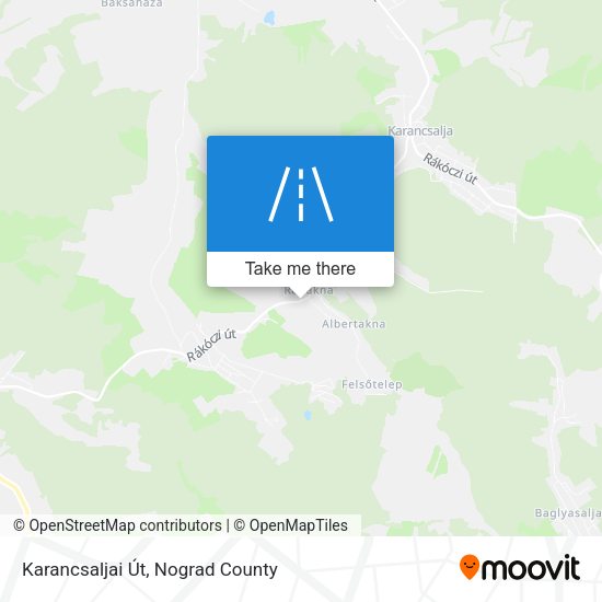 Karancsaljai Út map