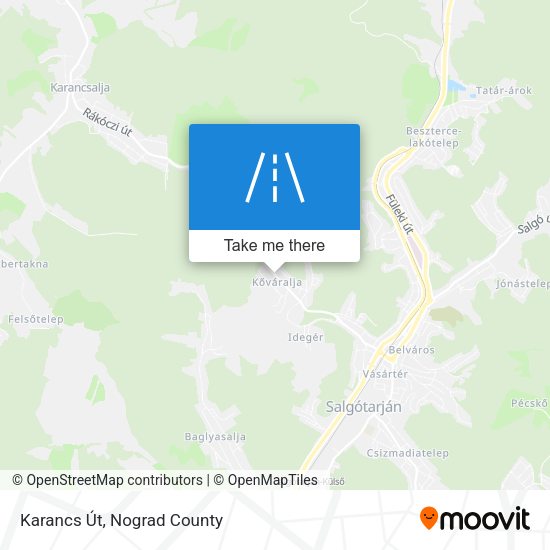 Karancs Út map