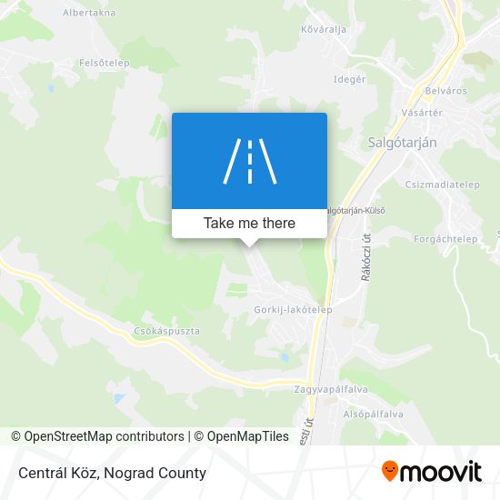 Centrál Köz map