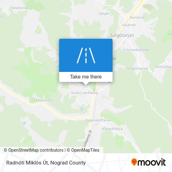 Radnóti Miklós Út map