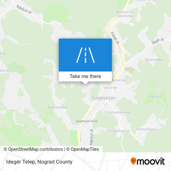 Idegér Telep map