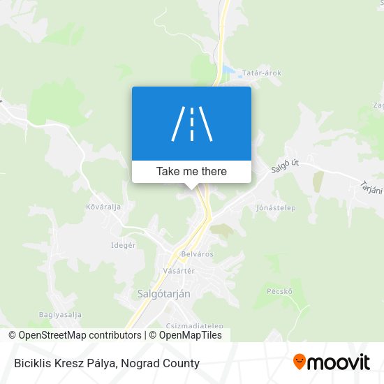 Biciklis Kresz Pálya map