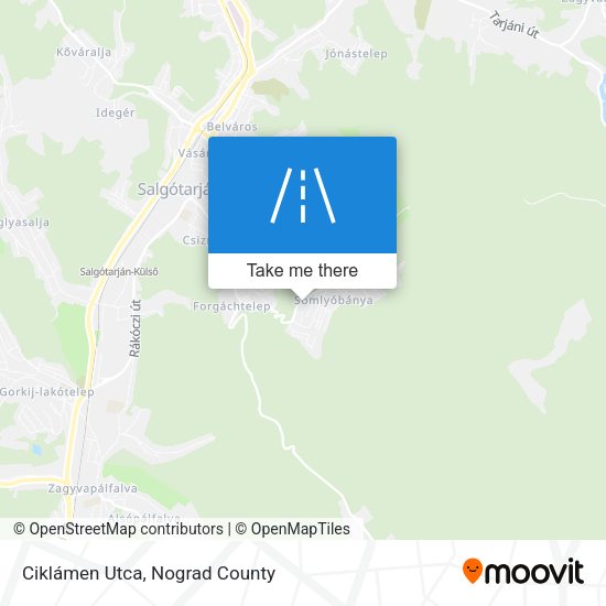 Ciklámen Utca map