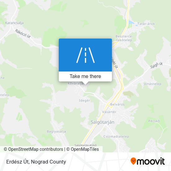 Erdész Út map