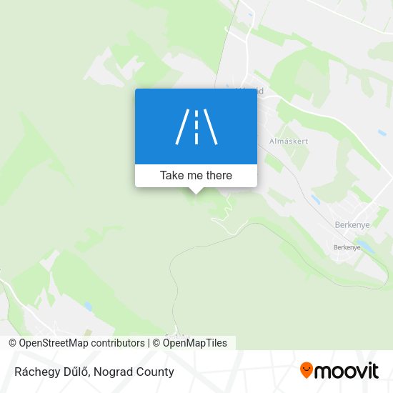 Ráchegy Dűlő map