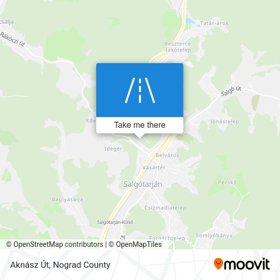 Aknász Út map