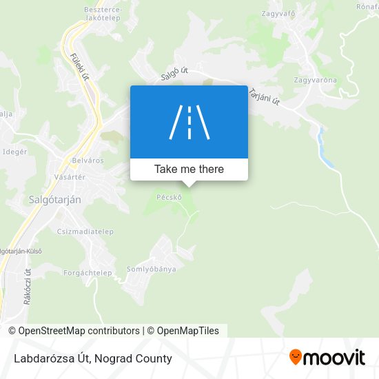 Labdarózsa Út map